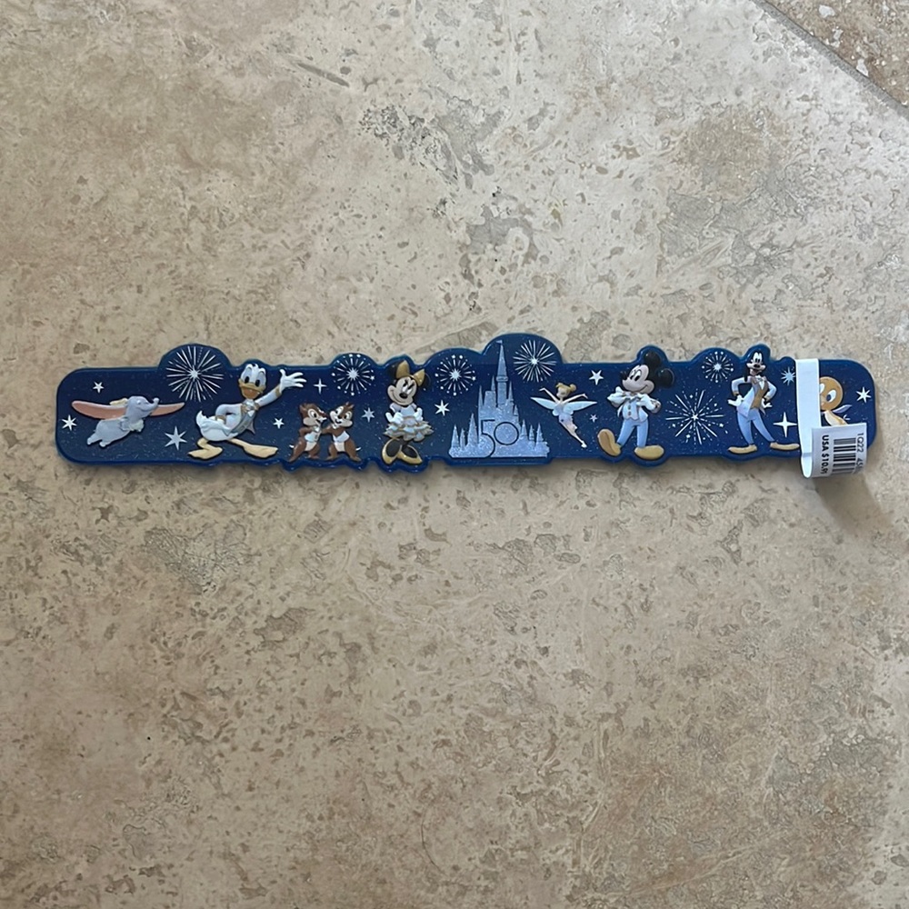 Authentic Disney Parks 50th Anniversary slap bracelet. Collectors item!
